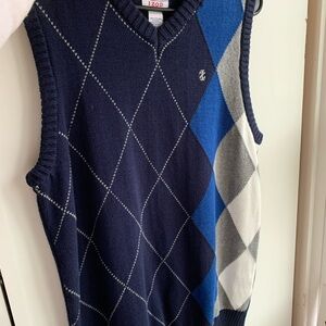 Izod XL 18/20 Men's V-Neck Argyle Sweater Vest - 100% Cotton